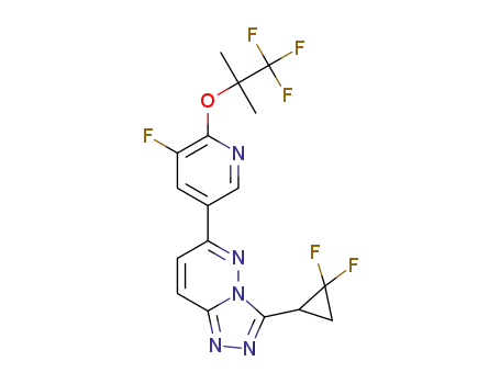 3-(2,2-difluorocyclopropyl)-6-[5-fluoro-6-(2,2,2-trifluoro-1,1-dimethyl-ethoxy)-3-pyridyl]-[1,2,4]triazolo[4,3-b]pyridazine