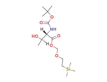 Molecular Structure of 126587-71-1 (L-Threonine, N-[(1,1-dimethylethoxy)carbonyl]-,
[2-(trimethylsilyl)ethoxy]methyl ester)