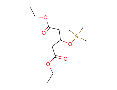 Molecular Structure of 91424-41-8 (Pentanedioic acid, 3-[(trimethylsilyl)oxy]-, diethyl ester)