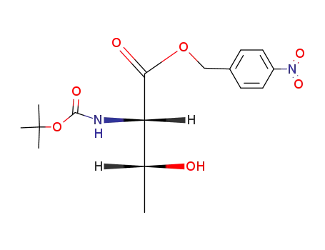 Molecular Structure of 77313-56-5 (L-Threonine, N-[(1,1-dimethylethoxy)carbonyl]-, (4-nitrophenyl)methyl
ester)