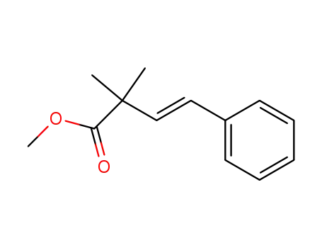 Molecular Structure of 94041-88-0 (3-Butenoic acid, 2,2-dimethyl-4-phenyl-, methyl ester)