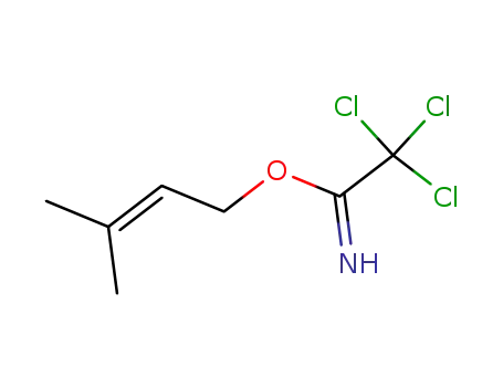 Molecular Structure of 104808-44-8 (Ethanimidic acid, 2,2,2-trichloro-, 3-methyl-2-butenyl ester)