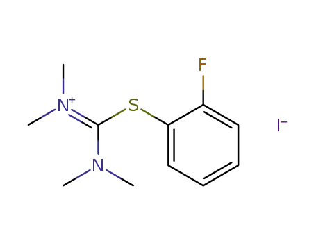 [Dimethylamino-(2-fluoro-phenylsulfanyl)-methylene]-dimethyl-ammonium; iodide