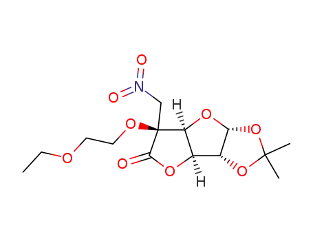 (3aR,3bS,6S,6aS,7aR)-6-(2-Ethoxy-ethoxy)-2,2-dimethyl-6-nitromethyl-tetrahydro-furo[2',3':4,5]furo[2,3-d][1,3]dioxol-5-one