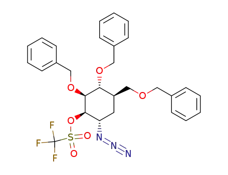 (1R,2R,3R,4S,6R)-4-Azido-1,2-di-O-benzyl-6-<(benzyloxy)methyl>-3-O-(trifluoromethylsulfonyl)-1,2,3-cyclohexanetriol