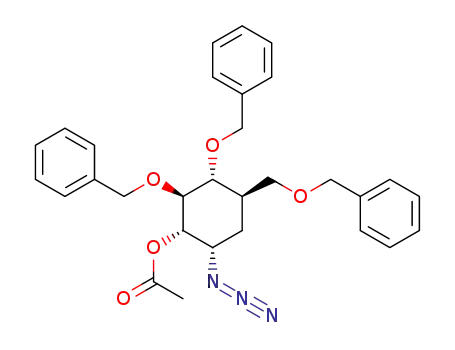 (1R,2R,3S,4S,6R)-3-O-Acetyl-4-azido-1,2-di-O-benzyl-6-<(benzyloxy)methyl>-1,2,3-cyclohexanetriol