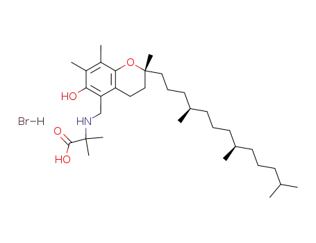 2-{[(R)-6-Hydroxy-2,7,8-trimethyl-2-((4R,8R)-4,8,12-trimethyl-tridecyl)-chroman-5-ylmethyl]-amino}-2-methyl-propionic acid; hydrobromide