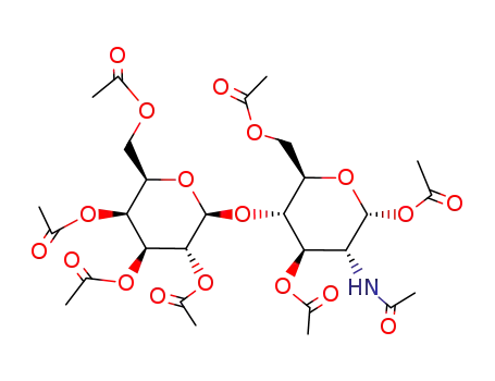 Molecular Structure of 36954-63-9 (N-ACETYLLACTOSAMINE HEPTAACETATE 98)