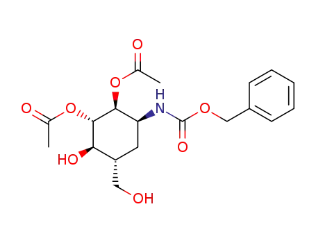 Acetic acid (1S,2S,3S,5R,6R)-2-acetoxy-3-benzyloxycarbonylamino-6-hydroxy-5-hydroxymethyl-cyclohexyl ester