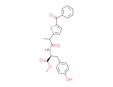 methyl 2-(1-<5-benzoyl-2-thienyl>ethylcarboxamido)-3-(4-hydroxy-phenyl)propanoate
