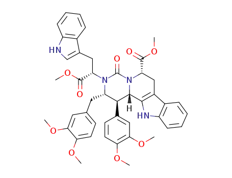 (1S,2S,6S,12bS)-2-(3,4-Dimethoxy-benzyl)-1-(3,4-dimethoxy-phenyl)-3-[(S)-2-(1H-indol-3-yl)-1-methoxycarbonyl-ethyl]-4-oxo-1,2,3,4,6,7,12,12b-octahydro-pyrimido[1',6':1,2]pyrido[3,4-b]indole-6-carboxylic acid methyl ester