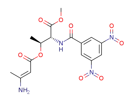Molecular Structure of 250330-30-4 (L-Threonine, N-(3,5-dinitrobenzoyl)-, methyl ester,
(2E)-3-amino-2-butenoate (ester))