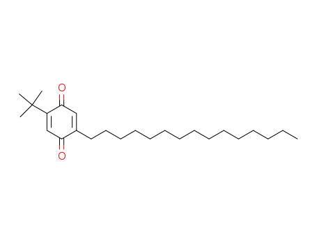 Molecular Structure of 265310-65-4 (2,5-Cyclohexadiene-1,4-dione, 2-(1,1-dimethylethyl)-5-pentadecyl-)