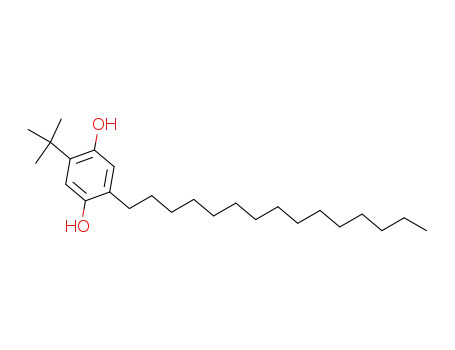 Molecular Structure of 265310-66-5 (1,4-Benzenediol, 2-(1,1-dimethylethyl)-5-pentadecyl-)