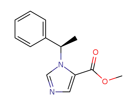 Molecular Structure of 61045-91-8 (methyl (R)-1-(1-phenylethyl)-1H-imidazole-5-carboxylate)
