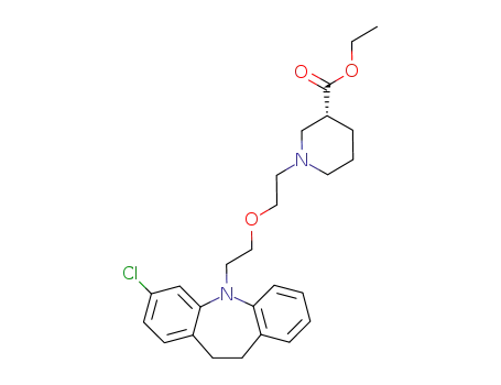 1-{2-[2-(3-chloro-10,11-dihydro-dibenzo[b,f]azepin-5-yl)-ethoxy]-ethyl}-piperidine-3-carboxylic acid ethyl ester
