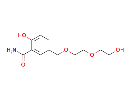 Molecular Structure of 636595-48-7 (Benzamide, 2-hydroxy-5-[[2-(2-hydroxyethoxy)ethoxy]methyl]-)