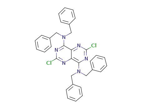Molecular Structure of 774539-00-3 (Pyrimido[5,4-d]pyrimidine-4,8-diamine,
2,6-dichloro-N,N,N',N'-tetrakis(phenylmethyl)-)
