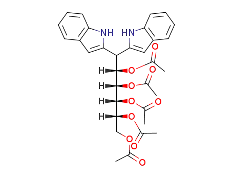 Acetic acid (1S,2S,3R,4R)-2,3,4,5-tetraacetoxy-1-[bis-(1H-indol-2-yl)-methyl]-pentyl ester