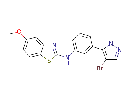 3-(4-bromo-2-methyl-2H-pyrazol-3-yl)-phenyl-(5-methoxy-benzothiazol-2-yl)-amine