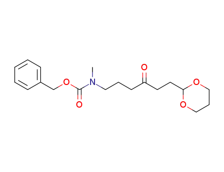 Carbamicacid, [6-(1,3-dioxan-2-yl)-4-oxohexyl]methyl-, phenylmethyl ester (9CI)