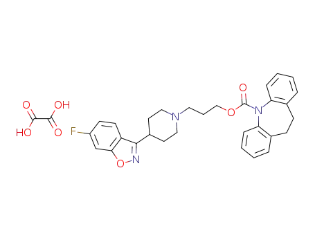 1-[3-((10,11-dihydro-5H-dibenz[b,f]azepin-5-yl)carbonyloxy)propyl]-4-(6-fluoro-1,2-benzisoxazol-3-yl)piperidine, oxalate
