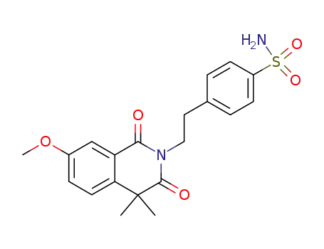 Molecular Structure of 33456-68-7 (p-[2-(3,4-dihydro-7-methoxy-4,4-dimethyl-1,3-dioxo-2(1H)-isoquinolyl)ethyl]benzenesulphonamide)