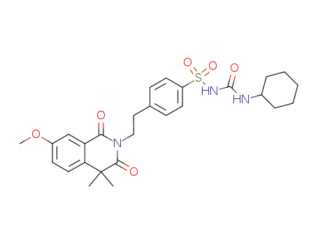 Benzenesulfonamide,N-[(cyclohexylamino)carbonyl]-4-[2-(3,4-dihydro-7-methoxy-4,4-dimethyl-1,3-dioxo-2(1H)-isoquinolinyl)ethyl]-