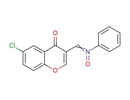 Molecular Structure of 213273-01-9 (4H-1-Benzopyran-4-one, 6-chloro-3-[(oxidophenylimino)methyl]-)