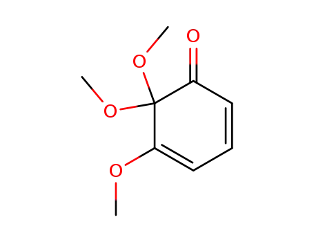 Molecular Structure of 57197-26-9 (2,4-Cyclohexadien-1-one, 5,6,6-trimethoxy-)
