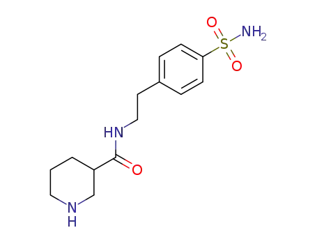 Molecular Structure of 924643-90-3 (3-Piperidinecarboxamide, N-[2-[4-(aminosulfonyl)phenyl]ethyl]-)