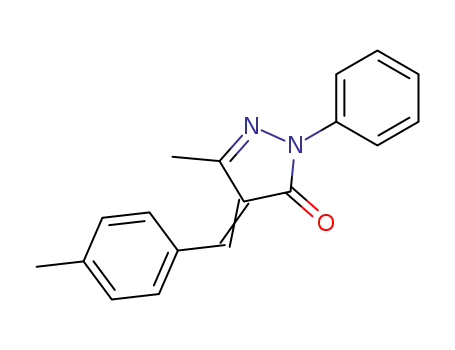 Molecular Structure of 53316-56-6 (3H-Pyrazol-3-one,
2,4-dihydro-5-methyl-4-[(4-methylphenyl)methylene]-2-phenyl-)
