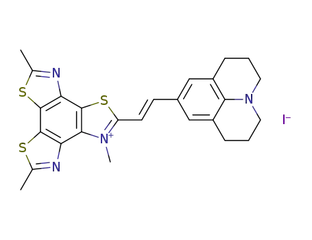 2-[(E)-2-(9-julolidinyl)vinyl]-3,5,8-trimethylbisthiazolo[4,5-e:5',4'-g]-1,3-benzothiazolium iodide