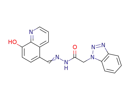 8-hydroxyquinoline-5-carbaldehyde-(benzotriazol-1′-acetyl)hydrazone