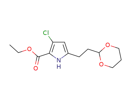 ethyl 3-chloro-5-(2-(1,3-dioxan-2-yl)ethyl)-1H-pyrrole-2-carboxylate