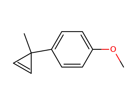 Molecular Structure of 65051-84-5 (Benzene, 1-methoxy-4-(1-methyl-2-cyclopropen-1-yl)-)
