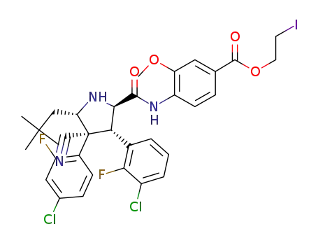 2-iodoethyl 4-((2R,3S,4R,5S)-3-(3-chloro-2-fluorophenyl)-4-(4-chloro-2-fluorophenyl)-4-cyano-5-neopentylpyrrolidine-2-carboxamido)-3-methoxybenzoate