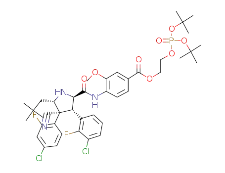 2-(di-tert-butoxyphosphoryloxy)ethyl 4-((2R,3S,4R,5S)-3-(3-chloro-2-fluorophenyl)-4-(4-chloro-2-fluorophenyl)-4-cyano-5-neopentylpyrrolidine-2-carboxamido)-3-methoxybenzoate