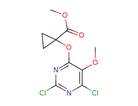 1-(2,6-dichloro-5-methoxy-pyrimidin-4-yloxy)-cyclopropanecarboxylic acid methyl ester