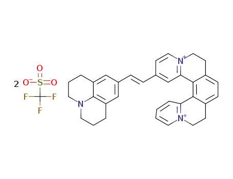 (E)-2-(2-(2,3,6,7-tetrahydro-1H,5H-pyrido[3,2,1-ij]quinolin-9-yl)vinyl)-6,7,10,11-tetrahydrodipyr ido[2,1-a:1′,2′-k][2,9]phenanthroline-5,12-diium trifluoromethanesulfonate
