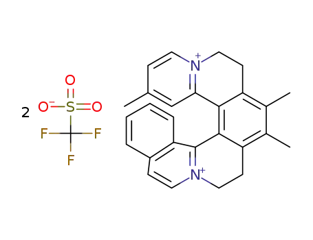 6,7,13-trimethyl-4,5,8,9-tetrahydroisoquinolino[1,2-a]pyrido[1,2-k][2,9]phenanthroline-3,10-diium trifluoromethanesulfonate