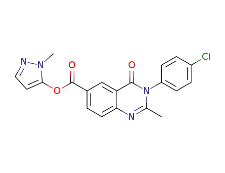 1-methyl-1H-pyrazol-5-yl 3-(4-chlorophenyl)-2-methyl-4-oxo-3,4-dihydroquinazoline-6-carboxylate
