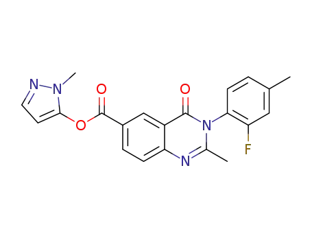 1-methyl-1H-pyrazol-5-yl 3-(2-fluoro-4-methylphenyl)-2-methyl-4-oxo-3,4-dihydroquinazoline-6-carboxylate