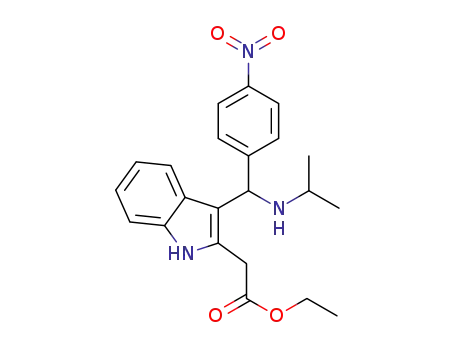 ethyl 3-[1-[(1-methylethyl)amino]-1-(4-nitrophenyl)methyl]-1H-indole-2-acetate