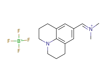 N-[(1,2,3,5,6,7-hexahydropyrido[3,2,1-ij]quinolin-9-yl)methylene]-N-methylmethanaminium tetrafluoroborate