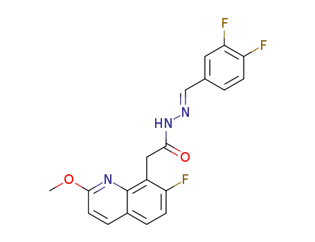 (E)-N'-(3,4-difluorobenzylidene)-2-(7-fluoro-2-methoxyquinolin-8-yl)acetohydrazide