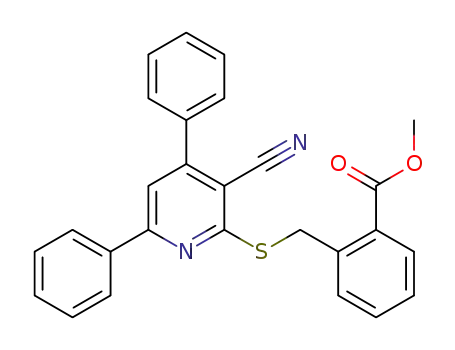 3-cyano-2-{[2-(methoxycarbonyl)benzyl]thio}-4,6-diphenylpyridine