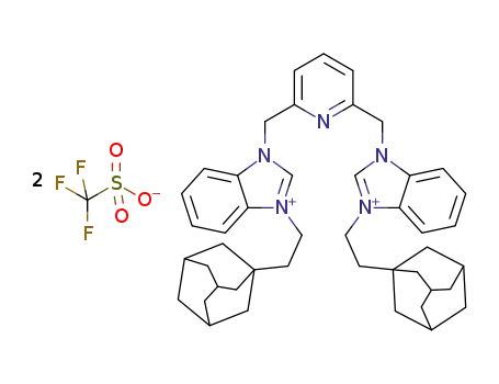 1,1'-(pyridine-2,6-diylbis(methylene))bis(3-(2-(adamantan-1-yl)ethyl)-1H-benzo[d]imidazol-3-ium) bis(trifluoromethane)sulfonate