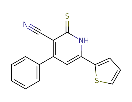 4-phenyl-6-(thiophen-2-yl)-2-thioxo-1,2-dihydropyridine-3-carbonitrile