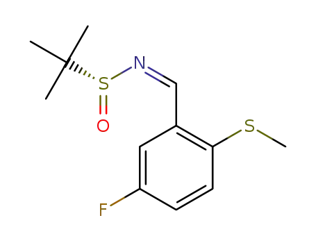 (R)-N-[(1Z)-[5-fluoro-2-(methylsulfanyl)phenyl]methylidene]-2-methylpropane-2-sulfinamide